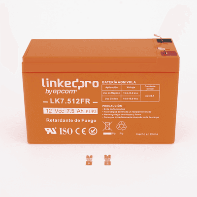 Batería de Respaldo AGM-VRLA / 12 V / 7.5 Ah / Vida Útil 5 Años / Retardante UL94-V0 / Terminales F1+F2 — miniatura 4