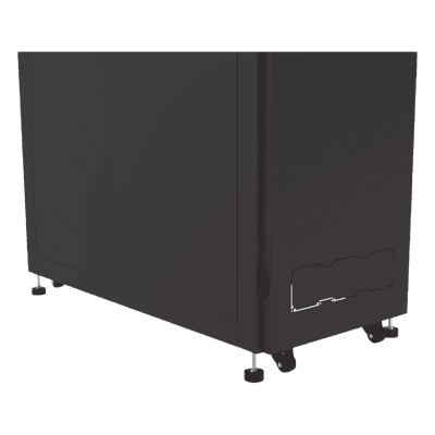 Gabinete de Piso para Telecomunicaciones / 45 UR / 1200 mm (3.94 ft) Profundidad / Carga 1300 kg / Puerta con Cristal Templado / 4 Postes Ajustables — miniatura 2