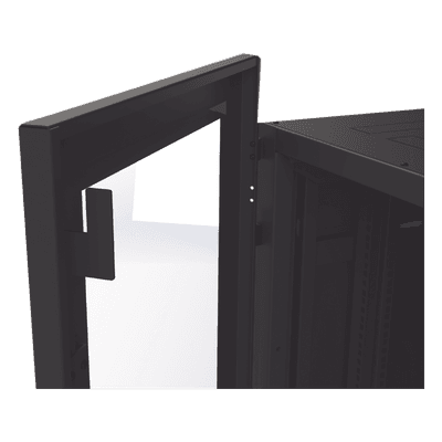 Gabinete de Piso para Telecomunicaciones / 45 UR / 1200 mm (3.94 ft) Profundidad / Carga 1300 kg / Puerta con Cristal Templado / 4 Postes Ajustables — miniatura 9