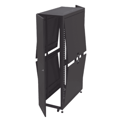 Gabinete de Piso para Telecomunicaciones / 45 UR / 1200 mm (3.94 ft) Profundidad / Carga 1300 kg / Puerta con Cristal Templado / 4 Postes Ajustables — miniatura 10