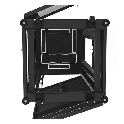 Gabinete de Piso 19in / 24UR / 600 mm Profundidad / Carga 532 kg / Puerta con Cristal Templado / Cierre 3 Puntos — miniatura 10