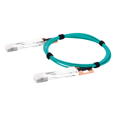 Cable AOC QSFP-DD / 400 Gbps / Fibra Óptica Activa / 3 m (9.8 ft) / Alta Densidad / Hot-Swappable