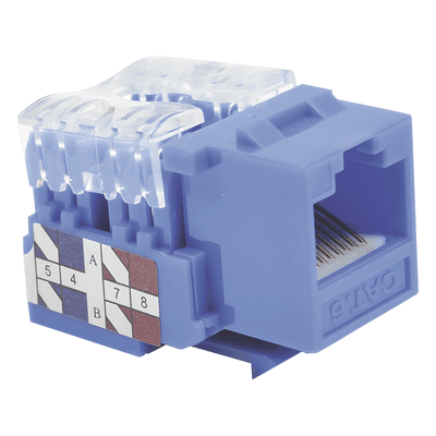 Módulo Jack / Cat6 Clase E / Keystone 110 / Impacto / RJ45 No Blindado / Azul — miniatura 3