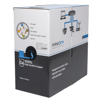 Cable UTP Cat6+ / 305 m (1000 ft) / Calibre 23 AWG / 250 MHz / CM / 100% Cobre / Sin Blindaje / Interior — miniatura 3