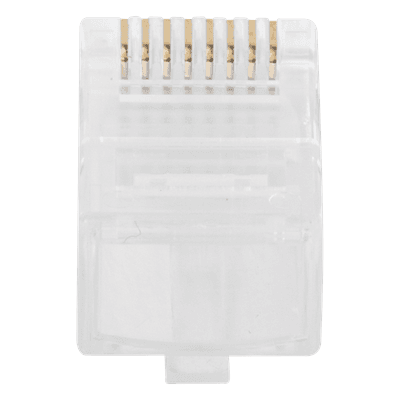 Bote de Plugs Pass Through RJ45 Cat6 / 100 Piezas / Sin Blindaje / Chapado Oro 30 Micras / Diseño Monopieza — miniatura 5