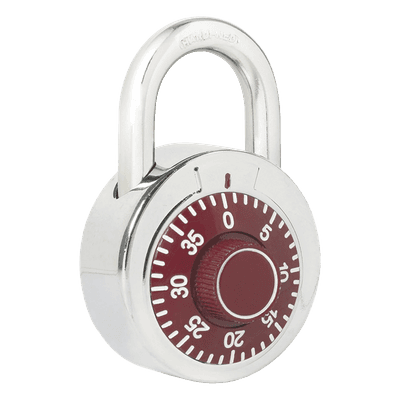 Candado de Combinación / Cuerpo 50 mm / Seguridad Nivel 3 / Gancho 7.5 mm / 3 Discos / Acero Cromado