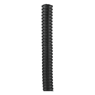 Tubo Corrugado Abierto / Polietileno Negro / Diámetro Interno 7 mm / Longitud 30.5 m (100 ft) / Rango -40 a 50°C / UL 94 HB / RoHS