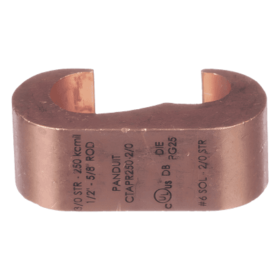 Conector de Compresión para Tierra / Estilo E / 3/0 AWG a 250 Kcmil / 36 kV / 90 °C / UL 486 / Direct Burial