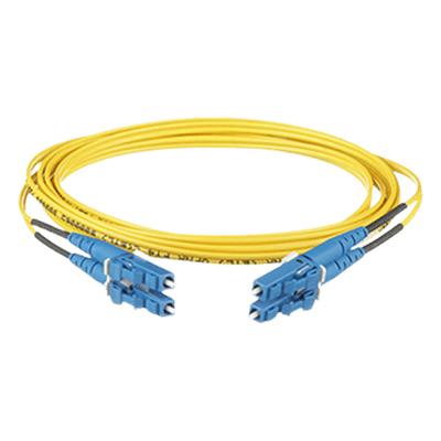Jumper de Fibra Óptica / Monomodo OS2 9/125 / LC-LC Dúplex / OFNR Riser / 3 m (9.84 ft) / Amarillo