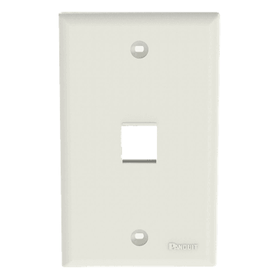 Placa de Pared Vertical / 1 Puerto Keystone / ABS / 69.8 x 114.3 mm / Blanco Mate