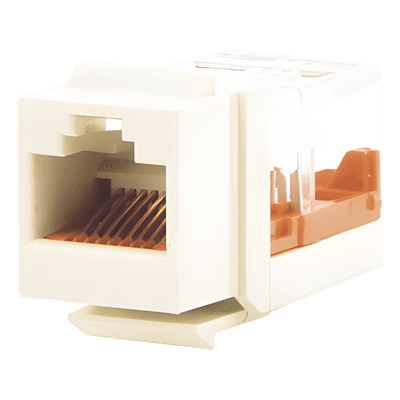 Conector Jack Keystone / Categoría 5e / Leadframe / RJ45 8P8C / Sin Blindaje / Blanco Mate