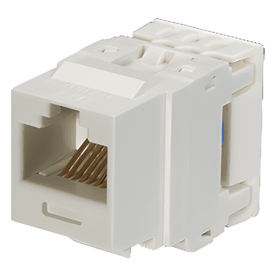Jack Keystone / Categoría 6 / Terminación Impacto 110 / RJ45 UTP / 250 MHz / T568A/B / Blanco