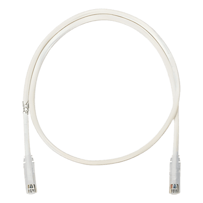 Cable de Parcheo UTP / Cat 6 / Clase E / 3 m (9.84 pies) / 24 AWG / T568B / Blanco Mate