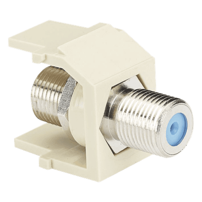 Módulo Acoplador Keystone / Coaxial Tipo F / 75 Ohms / 3.0 GHz / Compatible RG-6 y RG-59 / Blanco Mate