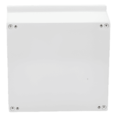 Gabinete de Poliéster IP65 / 400 x 400 x 200 mm / Carga 25 kg / Placa Trasera 307 x 386 mm / Cerradura con Llave / Uso en Intemperie — miniatura 3
