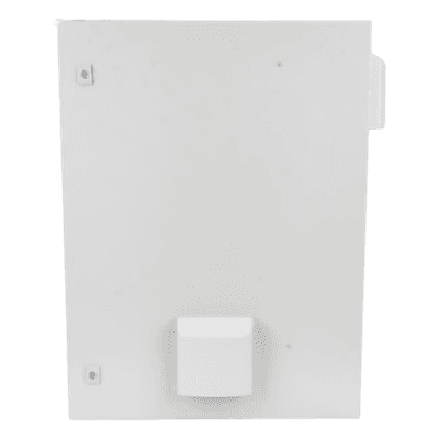 Gabinete de Acero para Exterior / IP55 / IK10 / 400 x 600 x 250 mm / Ventilación Forzada 110 VCA / Carga 25 kg / Placa Trasera 350 x 565 mm
