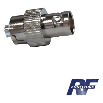 Adaptador de Conector / BNC Hembra a Rosca / Montaje en Línea / Cuerpo Niquelado / Contacto Central de Plata / Compatible Kenwood e Icom