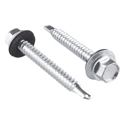 Pija Autoperforante / Cabeza Hexagonal con Rondana / #14 x 1-1/4" / Acero Galvanizado / Neopreno / DIN 7504K / 50 Piezas