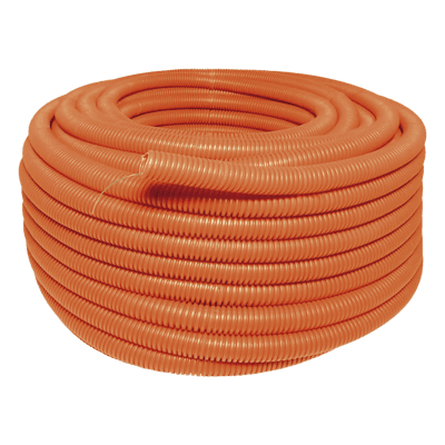 Tubo Corrugado Flexible / 1" x 50 m (164 ft) / HDPE Reforzado / Resistencia Aislamiento 100-2000 MΩ / Guía Integrada / Intemperie