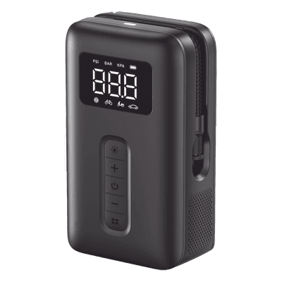 Inflador de Neumáticos Portátil / 150 PSI / Flujo 15 L/min / Batería 5000 mAh / Luz LED de Emergencia