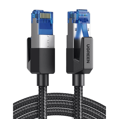 Cable Ethernet Cat8 / 40 Gbps / 2000 MHz / F/FTP / 1 m (3.28 ft) / Nylon trenzado