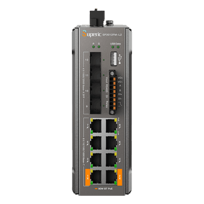 Switch PoE Administrable / 8 Puertos Gigabit / 2 Puertos 90W 802.3bt / 4 SFP 2.5G / Capacidad 36 Gbps / Presupuesto PoE 240W / Rango -40℃ a 75℃ (-40℉ a 167℉)