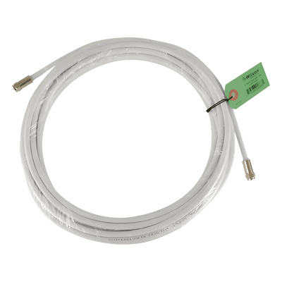 Jumper Coaxial RG-6 / 9.14 m (30 ft) / Conectores F Macho / 75 Ohm / Baja Pérdida / Interior y Exterior
